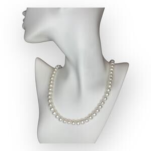Women's 18" Genuine Cultured Freshwater Pearl Necklace with 925 Silver Clasp